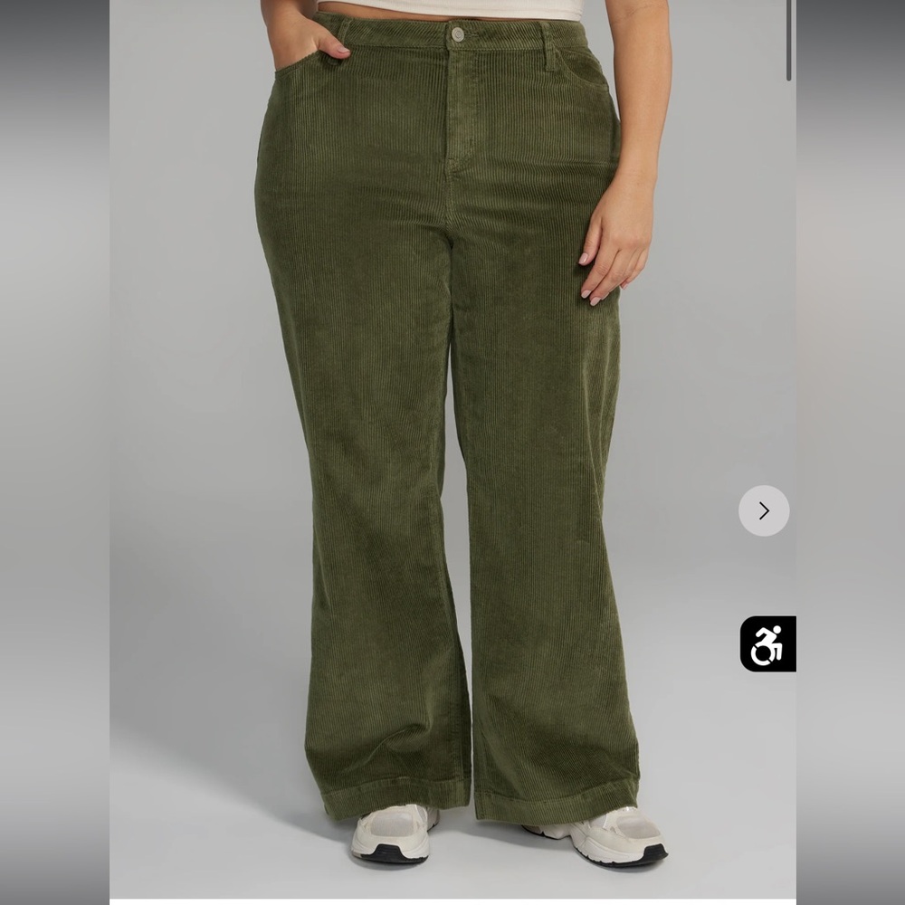 High Rise Wide Leg Corduroy Pants